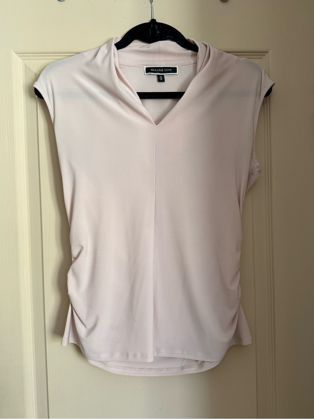 Melanie Lyne Soft Blush Cap-Sleeve V-Neck Camisole
